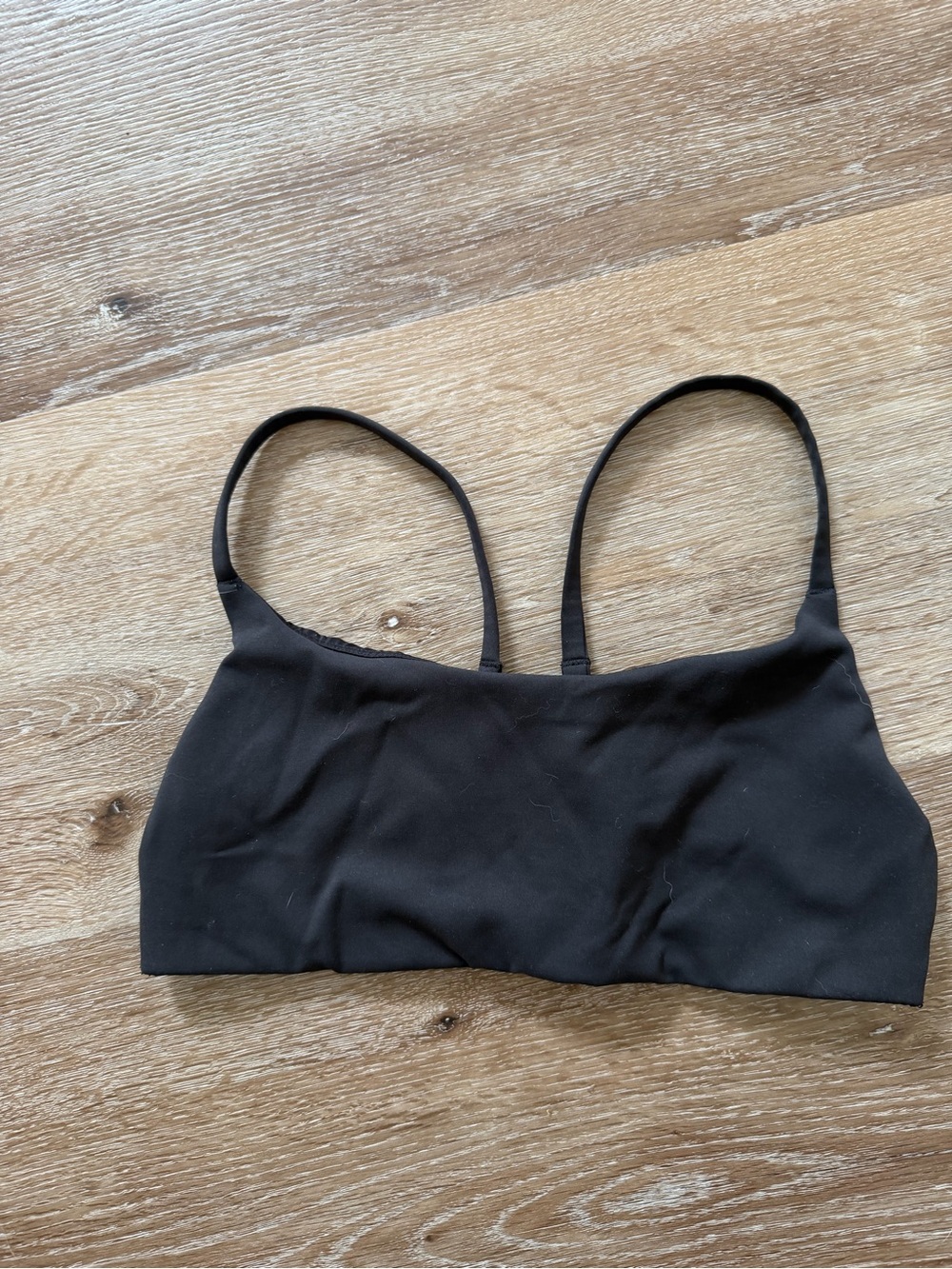 lululemon athletica Black Thin-Strap Seamless Bralette